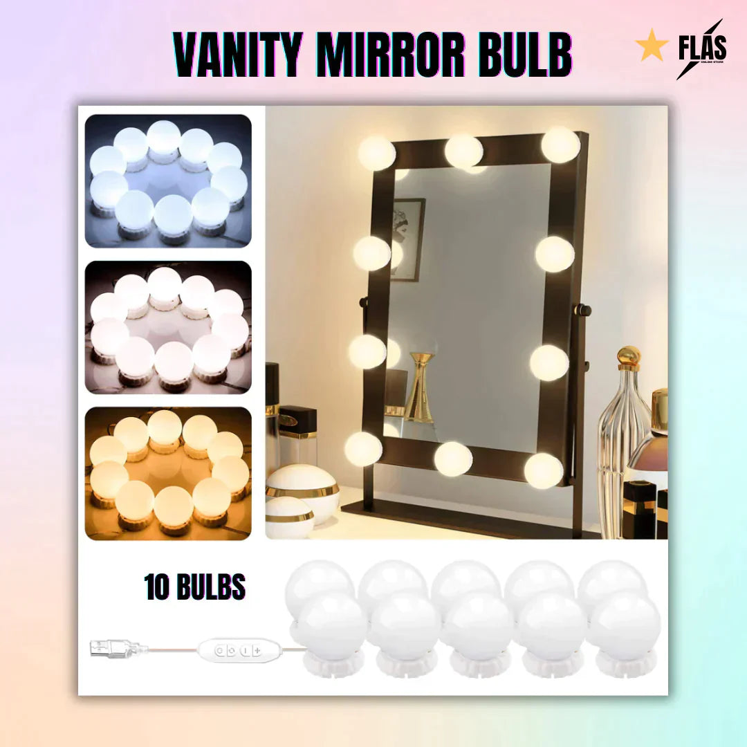 Vanity Mirror Bulb - 10 Bulbs - 3 Color (White, Off White & Warm)