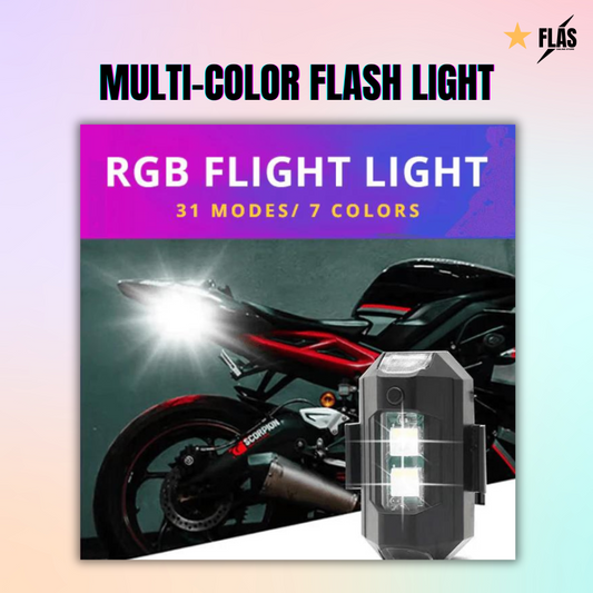 Multi-Color Flasher Light - Flight Light - For Cars & Bikes