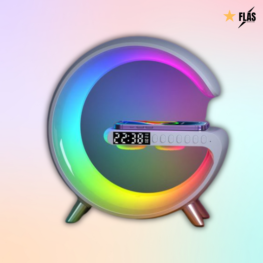 RGB Wireless Mobile Phone Charge and Lamp - Speaker & Clock