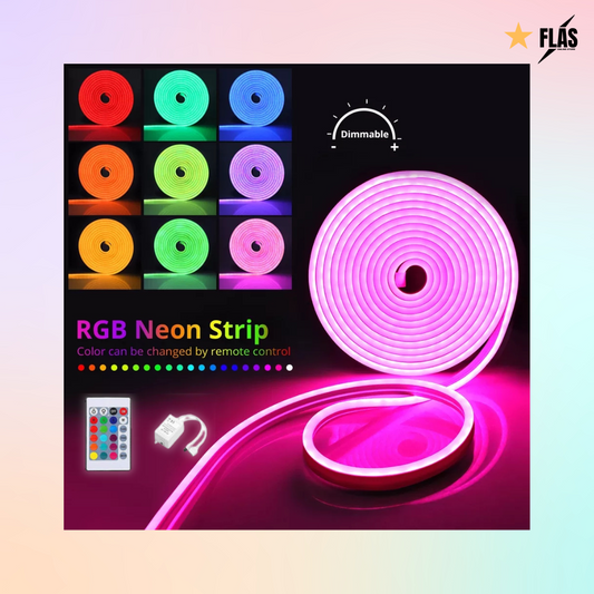 RGB Flexible Neon Light - 5 Meters - Remote Control